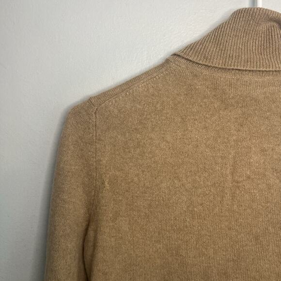 Lord & Taylor Womens 100% Cashmere Turtleneck Sweater Sz S Brown Preppy Flaw - Picture 7 of 12